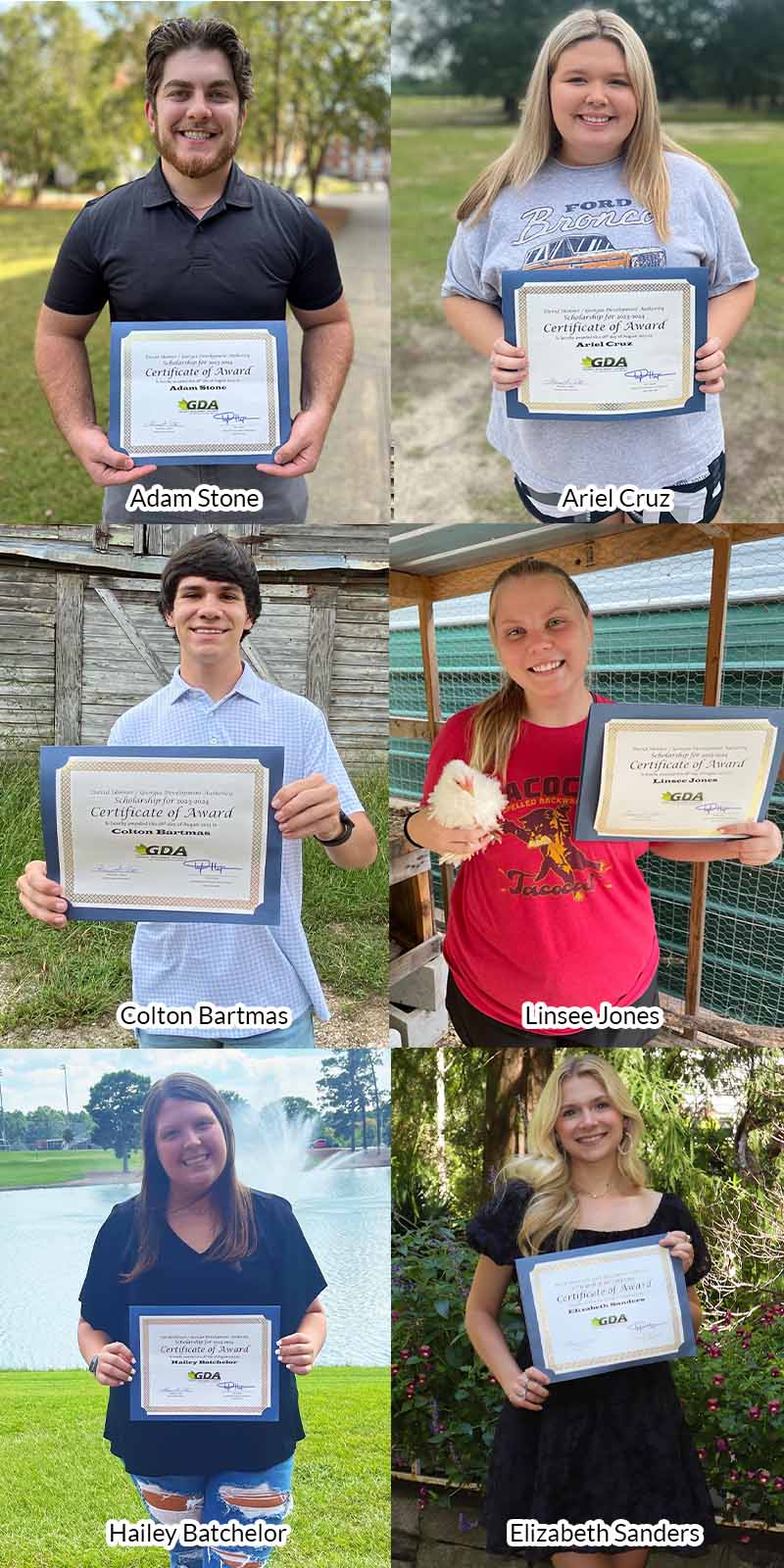 2023-2024 The David Skinner - GDA Scholarship Winners